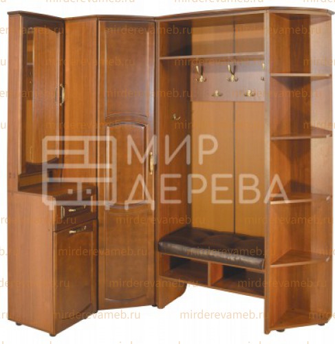 Прихожая Омега модель№11 из массива Ш-190+90*90см,В-220см,Г-50см
