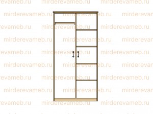 Шкаф Веста №1 из массива дерева Ш-90см,В-210см,Г-60см