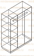 Шкаф Нова из массива Ш-150см,В-200см,Г-60см