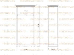 Шкаф Венето 410 из массива дерева Ш-100см,В-220см,Г-60см