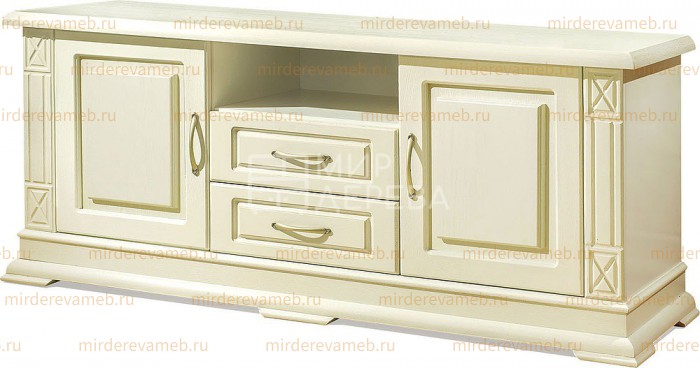 ТВ тумба Верди - 316. 120 (филенка) из массива дерева Ш-120см,В-60см,Г-45см
