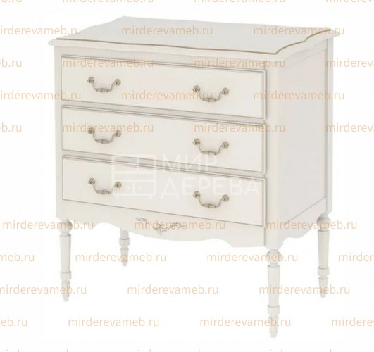 Комод малый Амелия 3 ящика с резьбой Ш-90см,В-90см,Г-50см