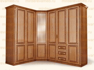 Шкаф Верджиния 600 - 2 угловой из массива дерева Ш-120+90/90+160см,В-230см,Г-60см