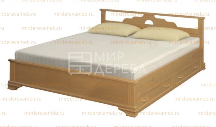 Кровать Ирида модель№2 из массива дерева