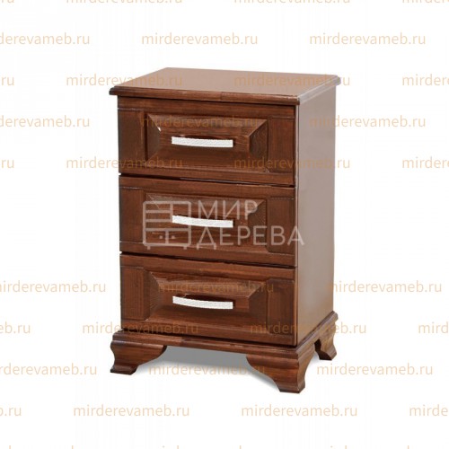 Тумба Лиана 3 ящика из массива Ш-45см,В-58см,Г-30см