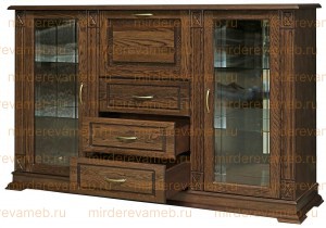 Шкаф Сервант Верди - 315.5 из массива дерева Ш-150см,В-120см,Г-45см