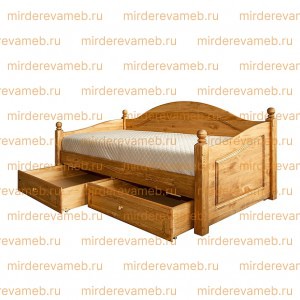 Кровать - Диван Лотос из массива дерева