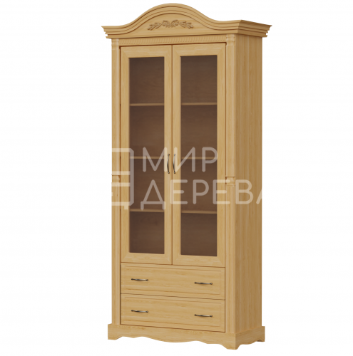 Шкаф Паола Книжный с 2 ящиками из массива Ш-100см,В-220см,Г-45см
