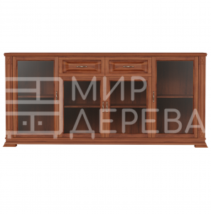 Комод Верди - 215 (стекло) из массива Ш-200см,В-90см,Г-45см