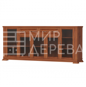 Комод Верди - 257 (стекло) из массива Ш-200см,В-85см,Г-45см