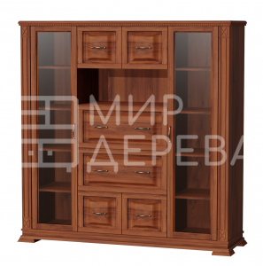 Комод Верди - 265 (стекло) из массива Ш-150см,В-150см,Г-45см