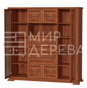 Комод Верди - 265 (стекло) из массива Ш-150см,В-150см,Г-45см