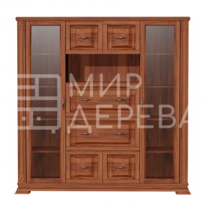 Комод Верди - 265 (стекло) из массива Ш-150см,В-150см,Г-45см