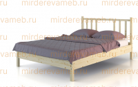 Кровати для дачи из массива дерева