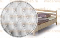 Кровати с мягким изголовьем из массива дерева